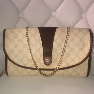 ❤️❤️SOLD, SOLD❤️❤️ Authentic Gucci GG Canvas Clutch Shoulder PVC Bag